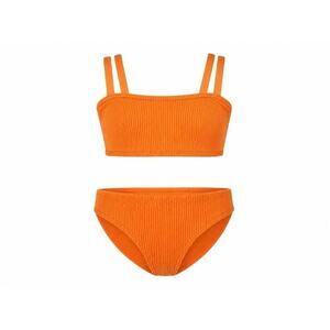 Abercrombie Kids Orange Ribbed Bikini Set Girls Size 9/10 2PC Swimsuit
